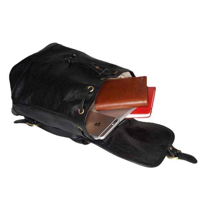 Zaino in cuoio I Medici 63/6500 Nero