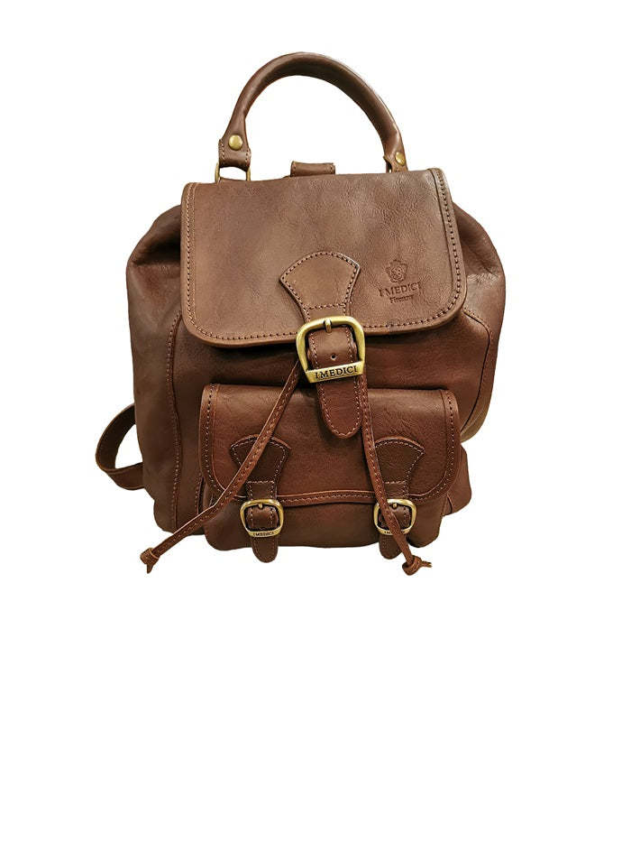 I Medici 63/6500 Brown Leather Backpack