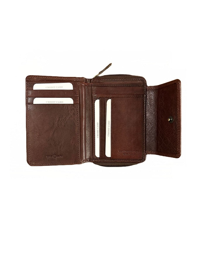 Medium Leather Wallet I Medici 64/07 Dark Brown