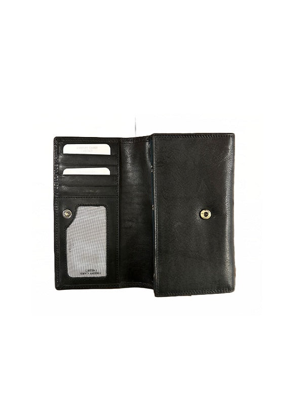 Portafoglio grande in cuoio I Medici 64/1057 Nero