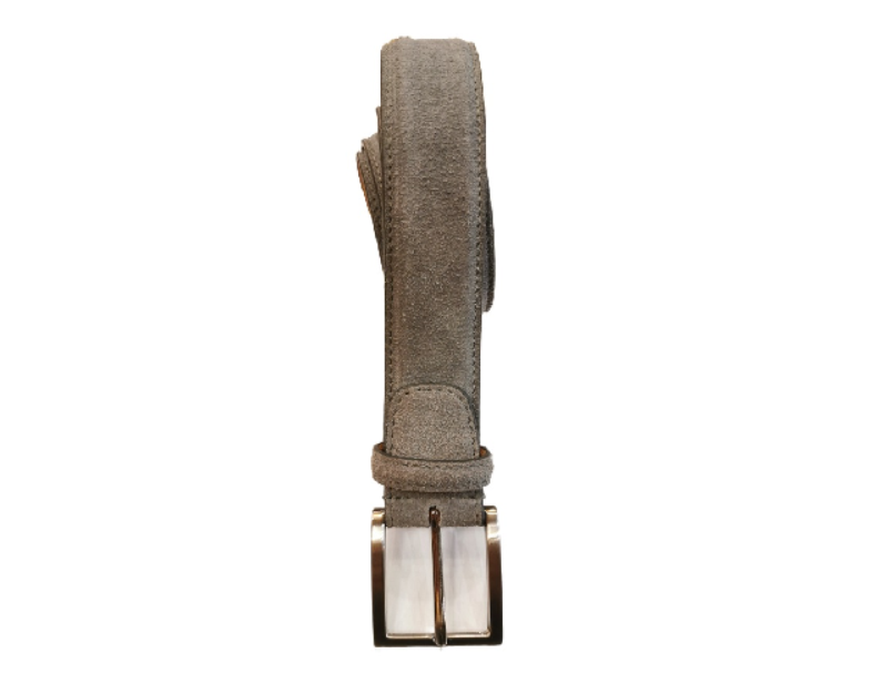 Cintura in pelle scamosciata 728 grigio