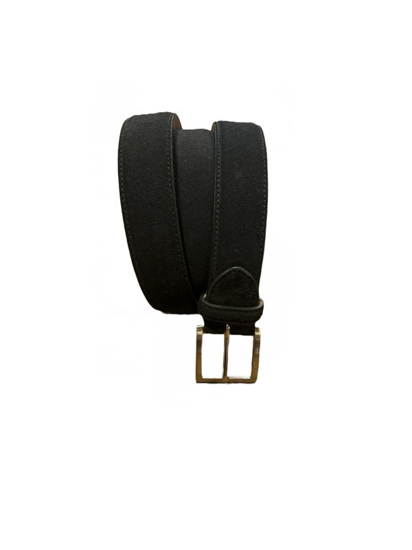 Cintura in pelle scamosciata 728 nero