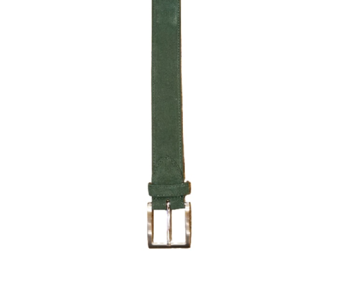 Cintura in pelle scamosciata 728 verde