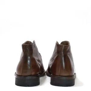 Men's Buffalo Leather Ankle Boot by Pelletteria Allegrini A477 Moor