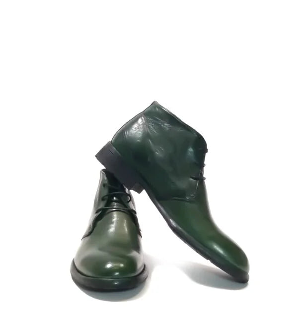 Polacchina uomo in pelle di bufalo Pelletteria Allegrini A477 Verde