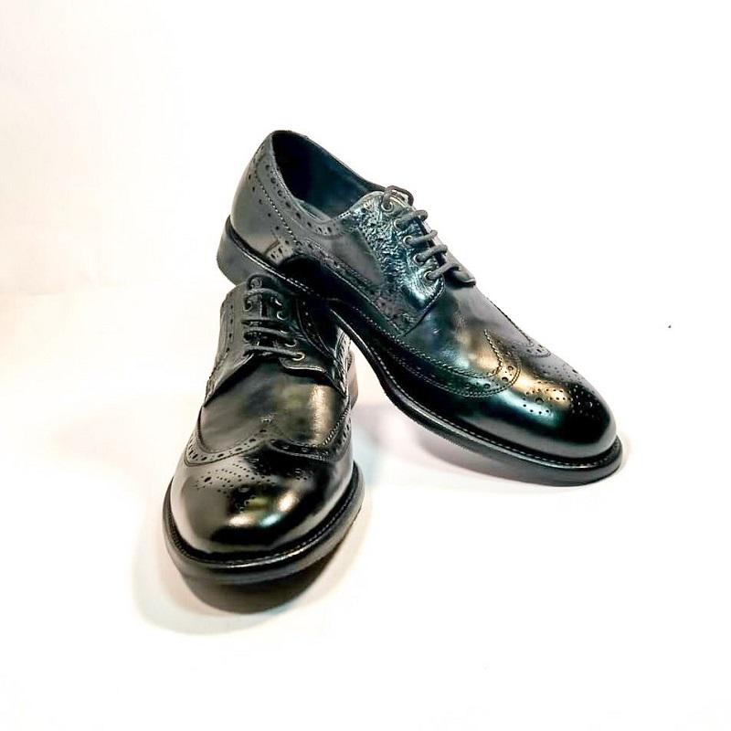 Scarpa da uomo in pelle Pelletteria Allegrini A628 Nero