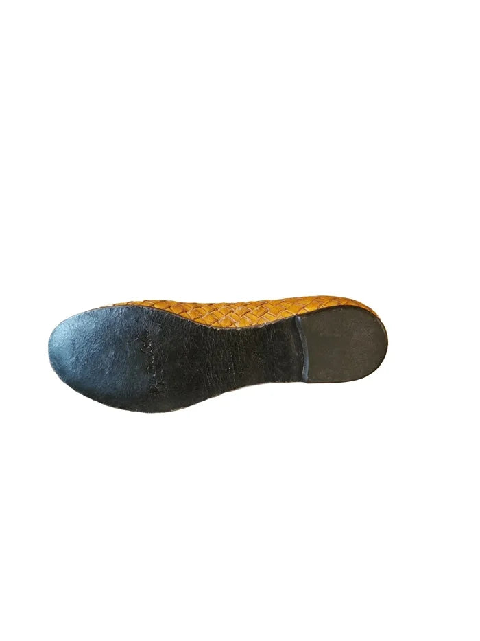 Ballerina in pelle intrecciata B940