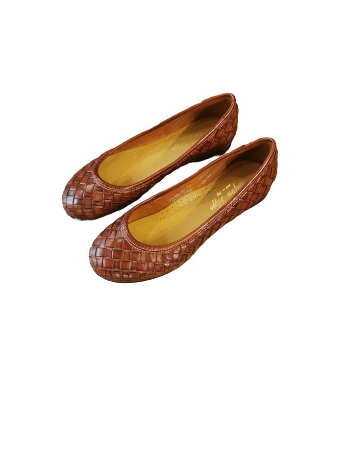 Ballerina in pelle intrecciata Pelletteria Allegrini B940 Cocker