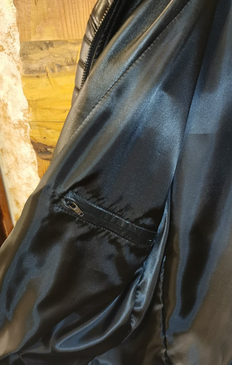 Giacca in pelle pelletteria allegrini Bruto nero
