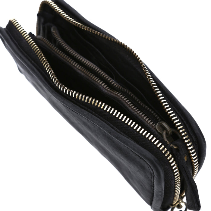 Portafoglio in pelle Campomaggi C000100ND X0001 nero