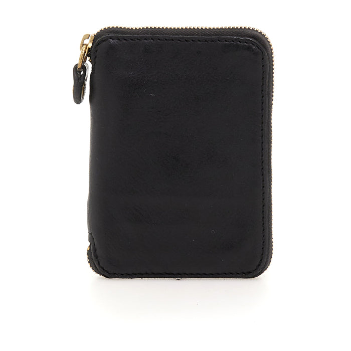 Portafoglio con zip in pelle Campomaggi C002060ND X0001 nero