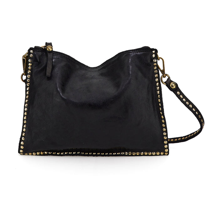 Borsa bustina " EVA" con tracolla in pelle Campomaggi C031070ND X0007 nero