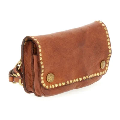 Bustina Kura con tracolla in pelle Campomaggi C040680ND X0007 cognac