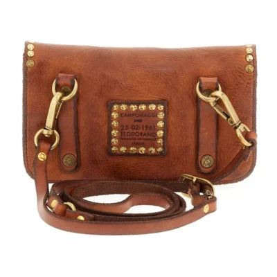 Bustina Kura con tracolla in pelle Campomaggi C040680ND X0007 cognac