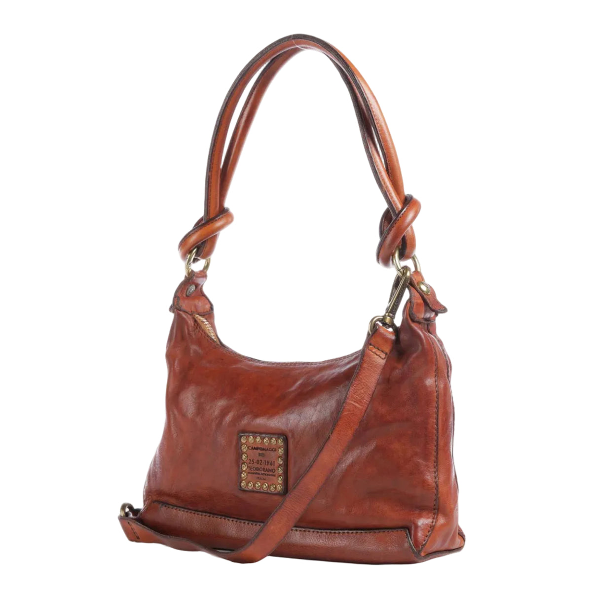 Monospalla Vittoria in pelle Campomaggi C045520ND X0001 Cognac