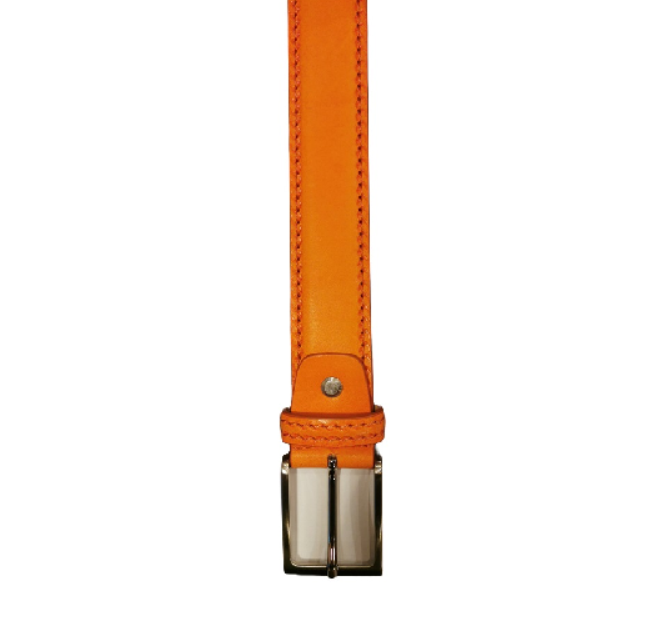 Cintura in Cuoio da uomo C102CUO MARCAPUNTO arancio