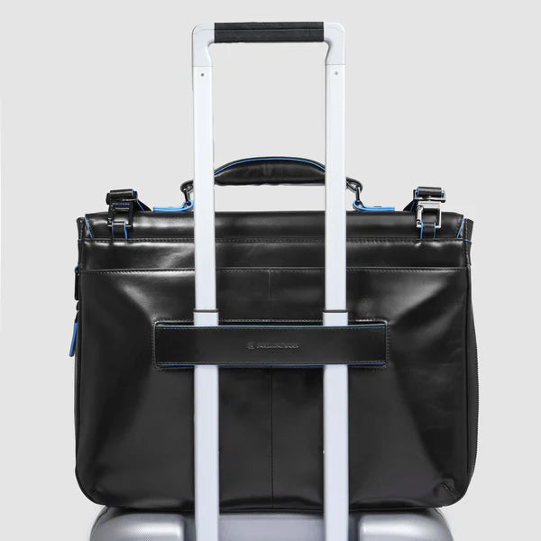 Cartella in pelle con patta Piquadro CA3111B2 Nero