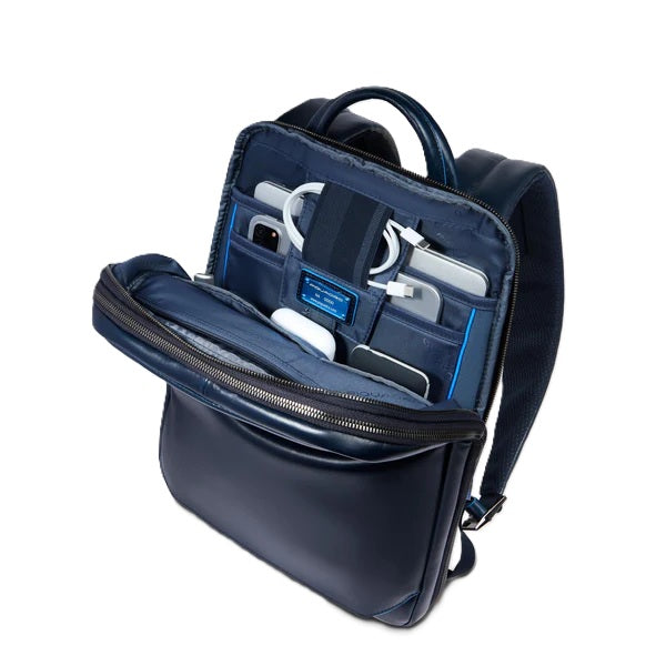 Zaino uomo in pelle porta pc 14" Piquadro CA6311B2 Blu