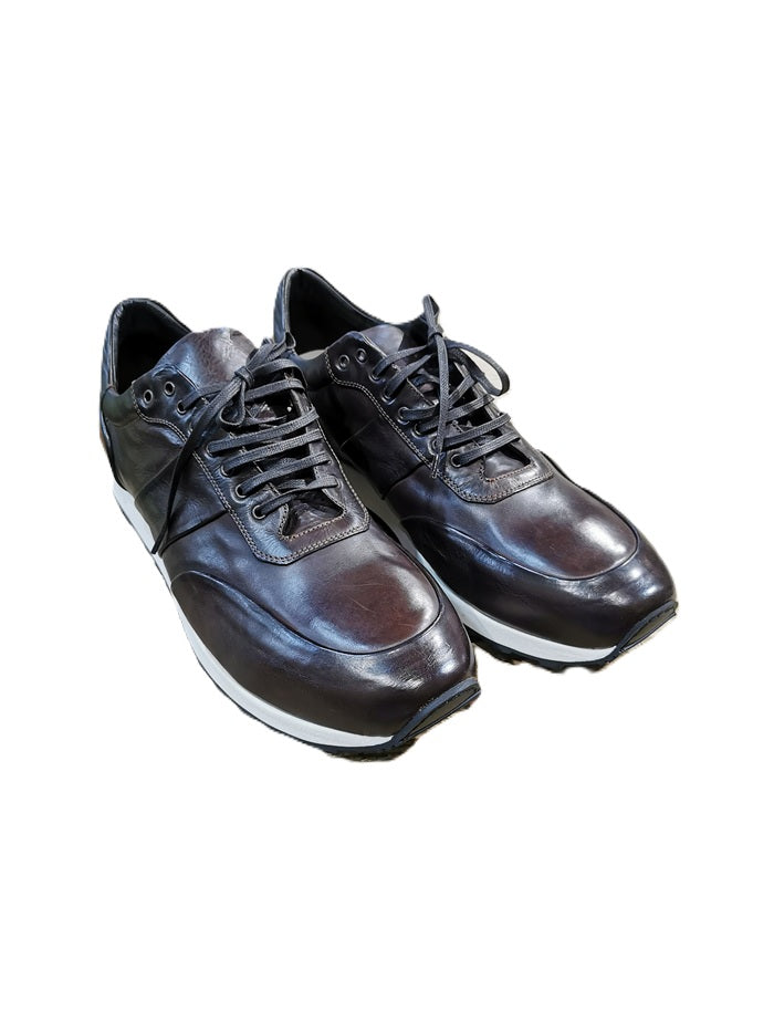 Sneakers da uomo in pelle Pelletteria Allegrini COLLE Testa di moro