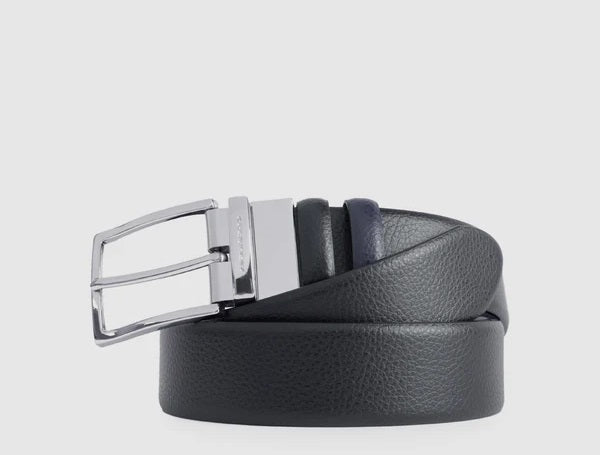 Cintura uomo reversibile con fibbia ad ardiglione CU4209MO Nero/Blu