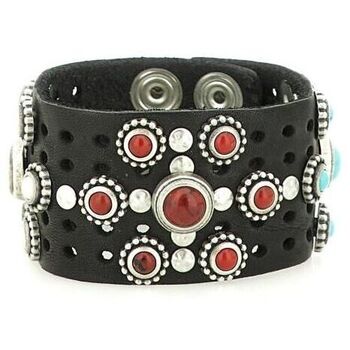 Bracciale in pelle con Campomaggi C002170ND X3161 nero