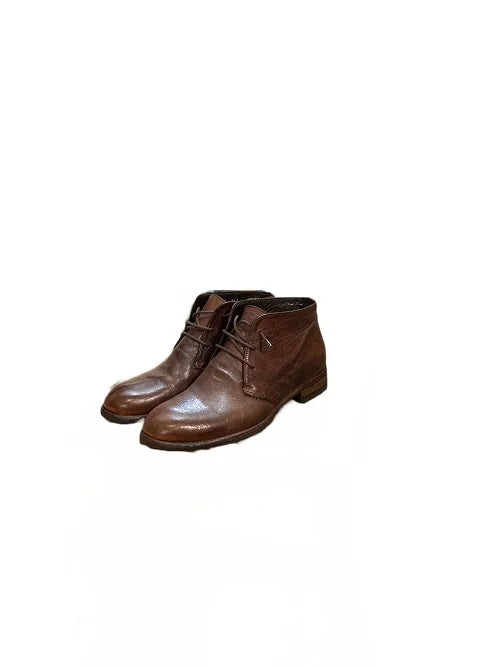Polacchina da donna in pelle  pelletteria Allegrini d264 marrone