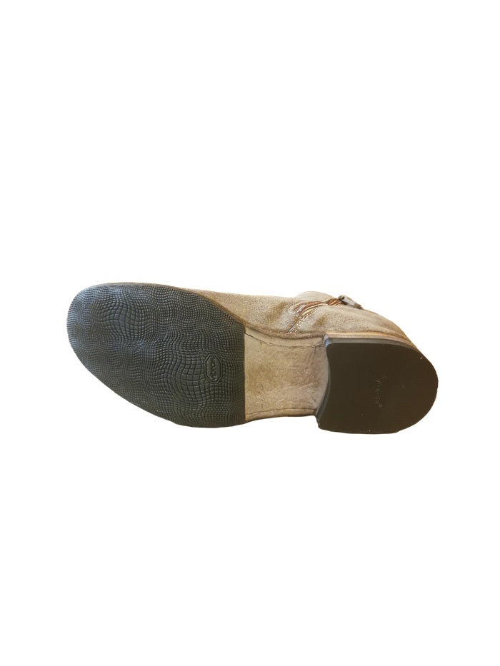 Stivaletto da donna con zip in pelle rovesciata pelletteria allegrini d284 corda