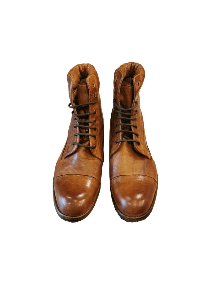 Stivaletto da donna in pelle con stringhe Pelletteria Allegrini D710 Cerro