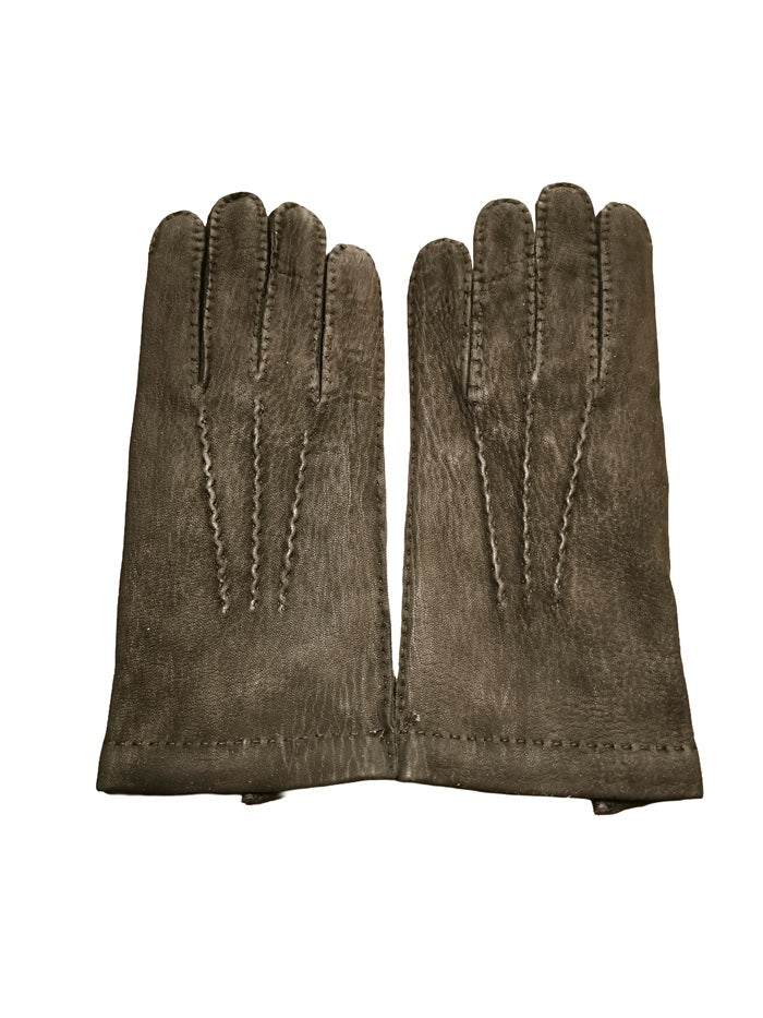 Allegrini G202 Black Suede Leather Gloves for Men