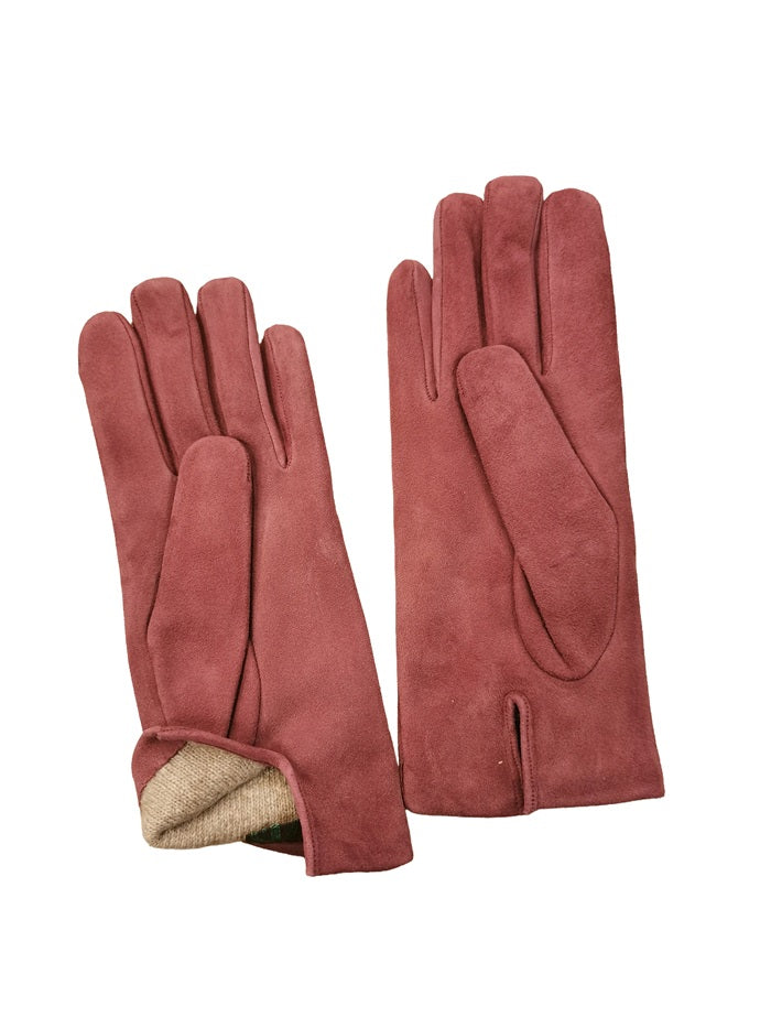 Guanto donna in pelle scamosciata Pelletteria Allegrini g300 lilla