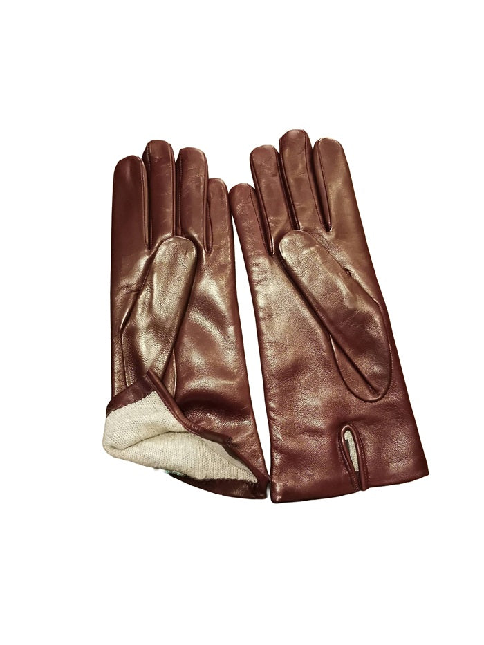 Guanto donna liscio in pelle Pelletteria Allegrini G303C bordeaux