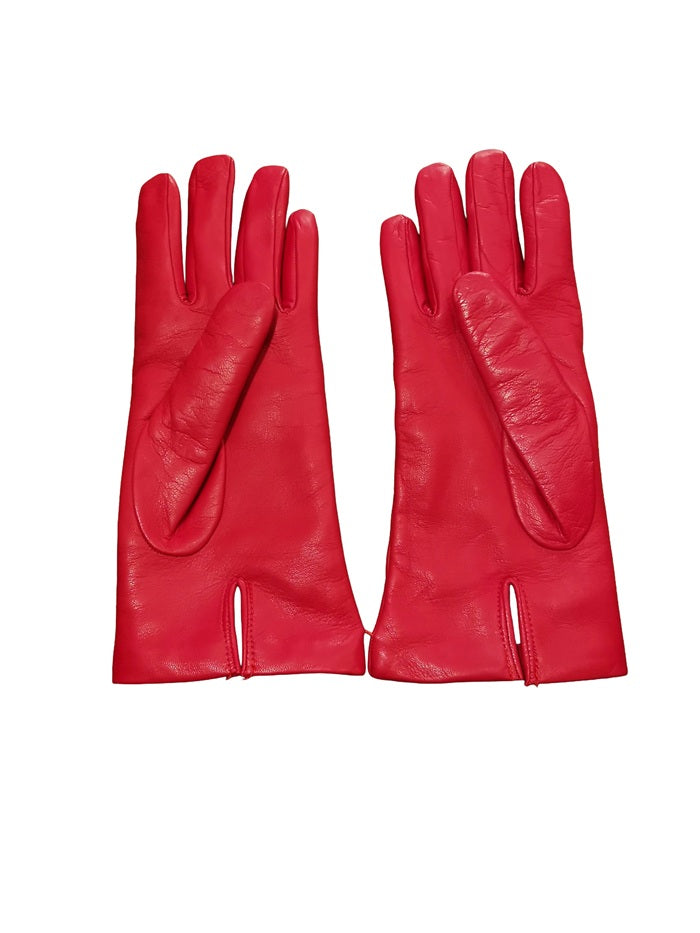 Guanto donna liscio in pelle Pelletteria Allegrini G303C Rosso