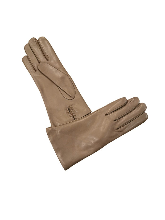 Guanto donna liscio in pelle Pelletteria Allegrini G303C talpa