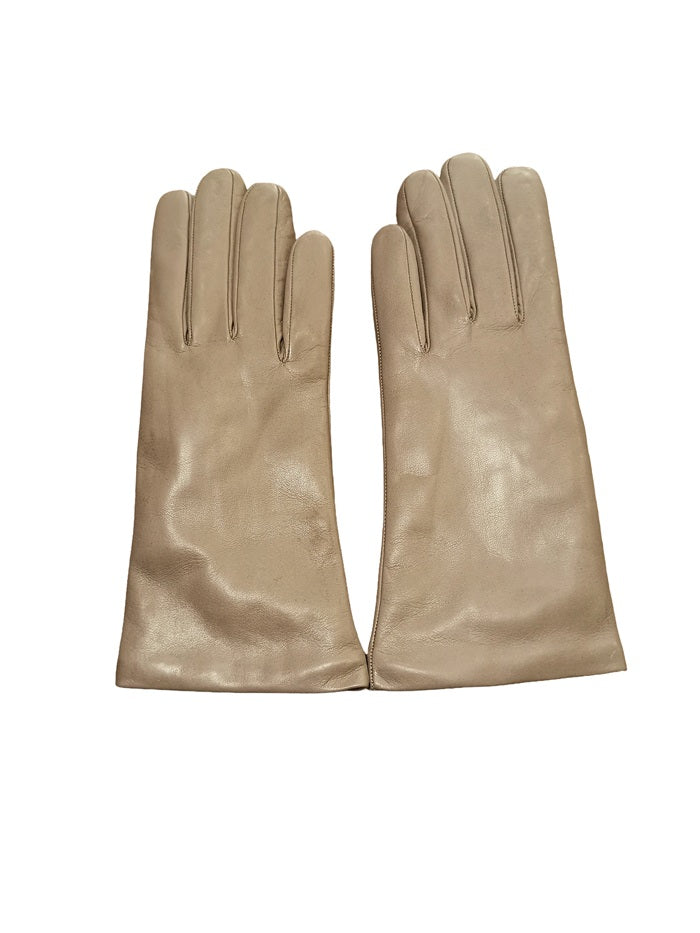 Guanto donna liscio in pelle Pelletteria Allegrini G303C talpa