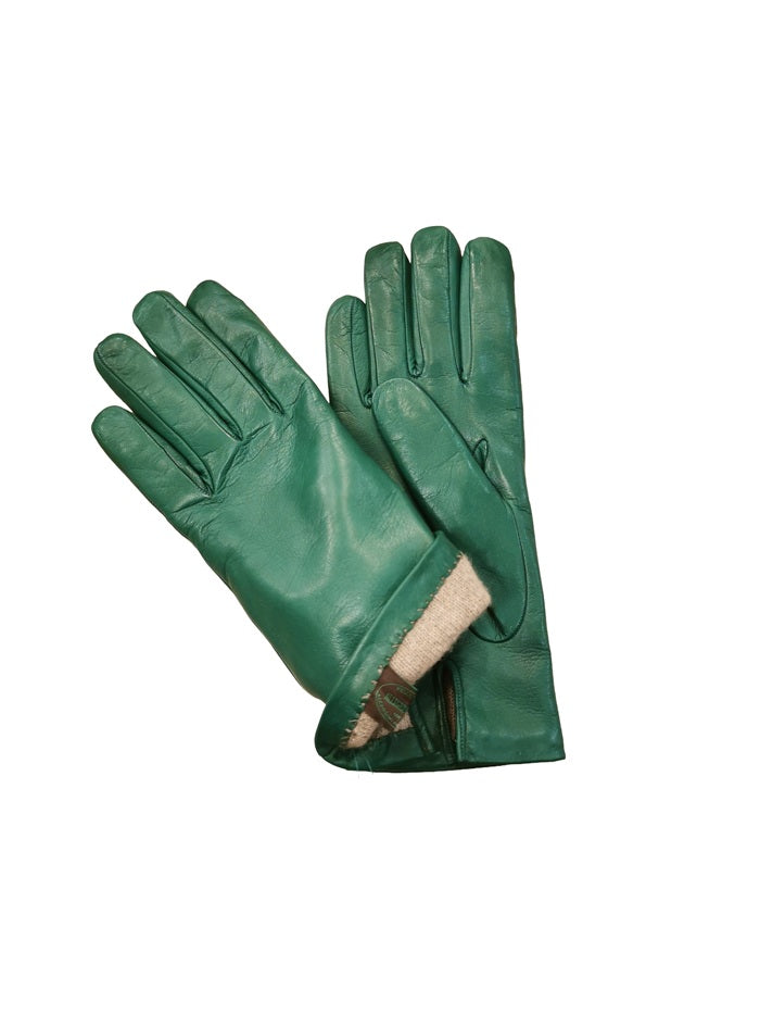 Guanto donna liscio in pelle Pelletteria Allegrini G303C verde