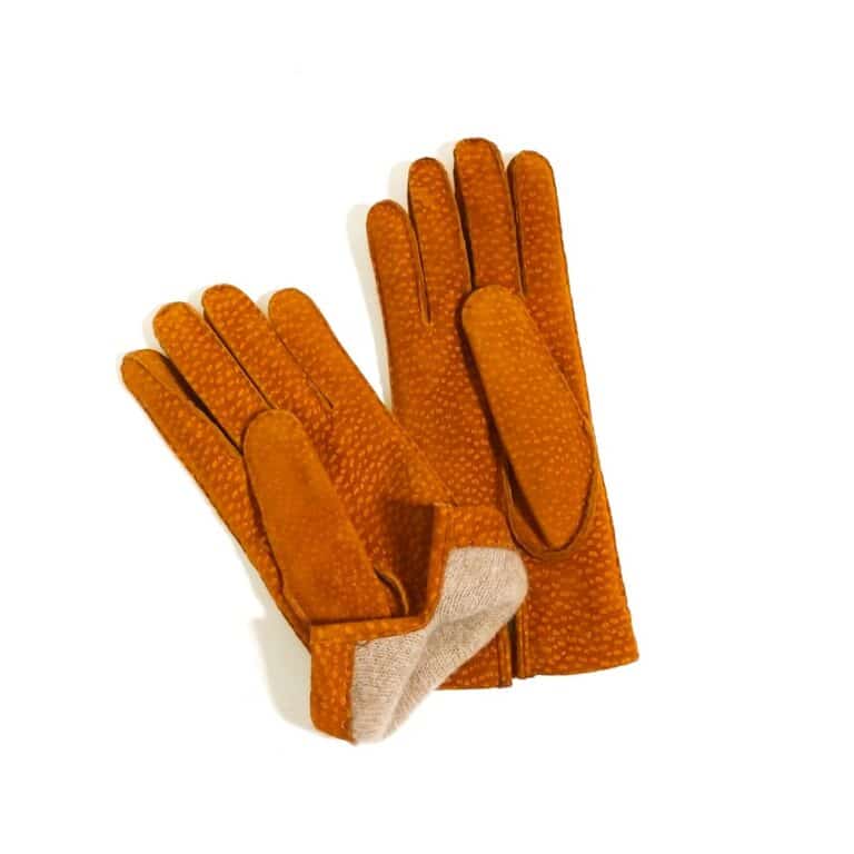 Guanto donna in pecary Pelletteria Allegrini g304d tabacco