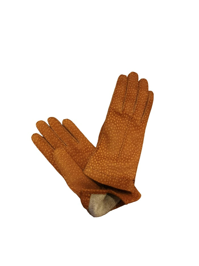 Guanto donna in pecary Pelletteria Allegrini g304d tabacco
