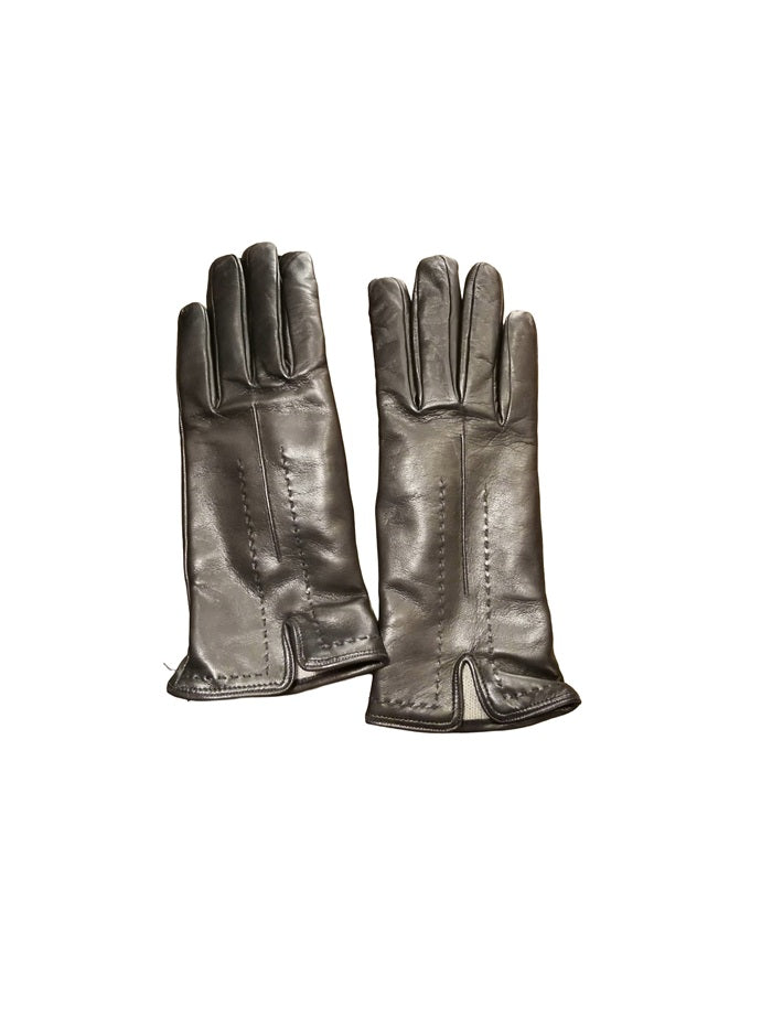 Guanto donna in pelle con dettaglio cuciture Pelletteria Allegrini G4758 Nero