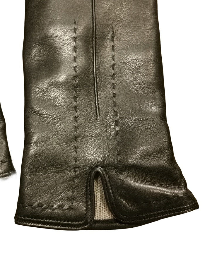 Guanto donna in pelle con dettaglio cuciture Pelletteria Allegrini G4758 Nero