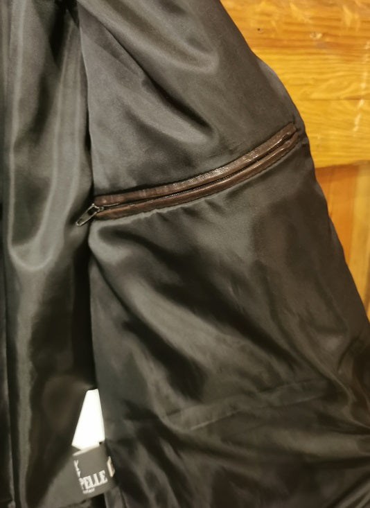 giacca in pelle pelletteria allegrini garko nutella