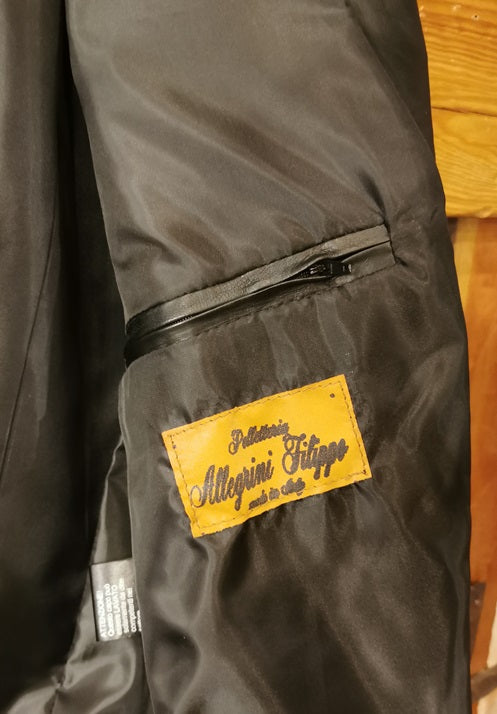 Gilet in pelle pelletteria allegrini nero