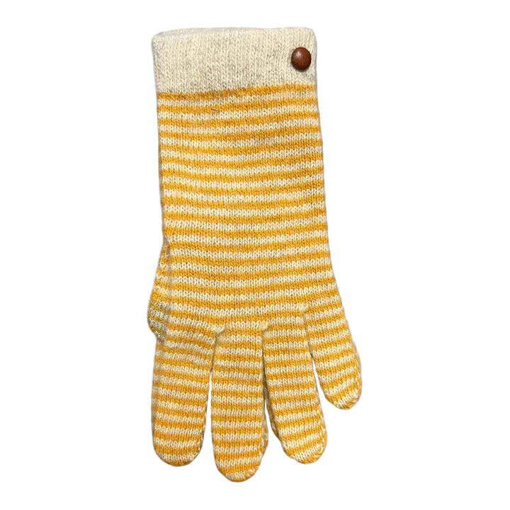 Guanto donna in lana donna a righe sottili Ln-263 Giallo