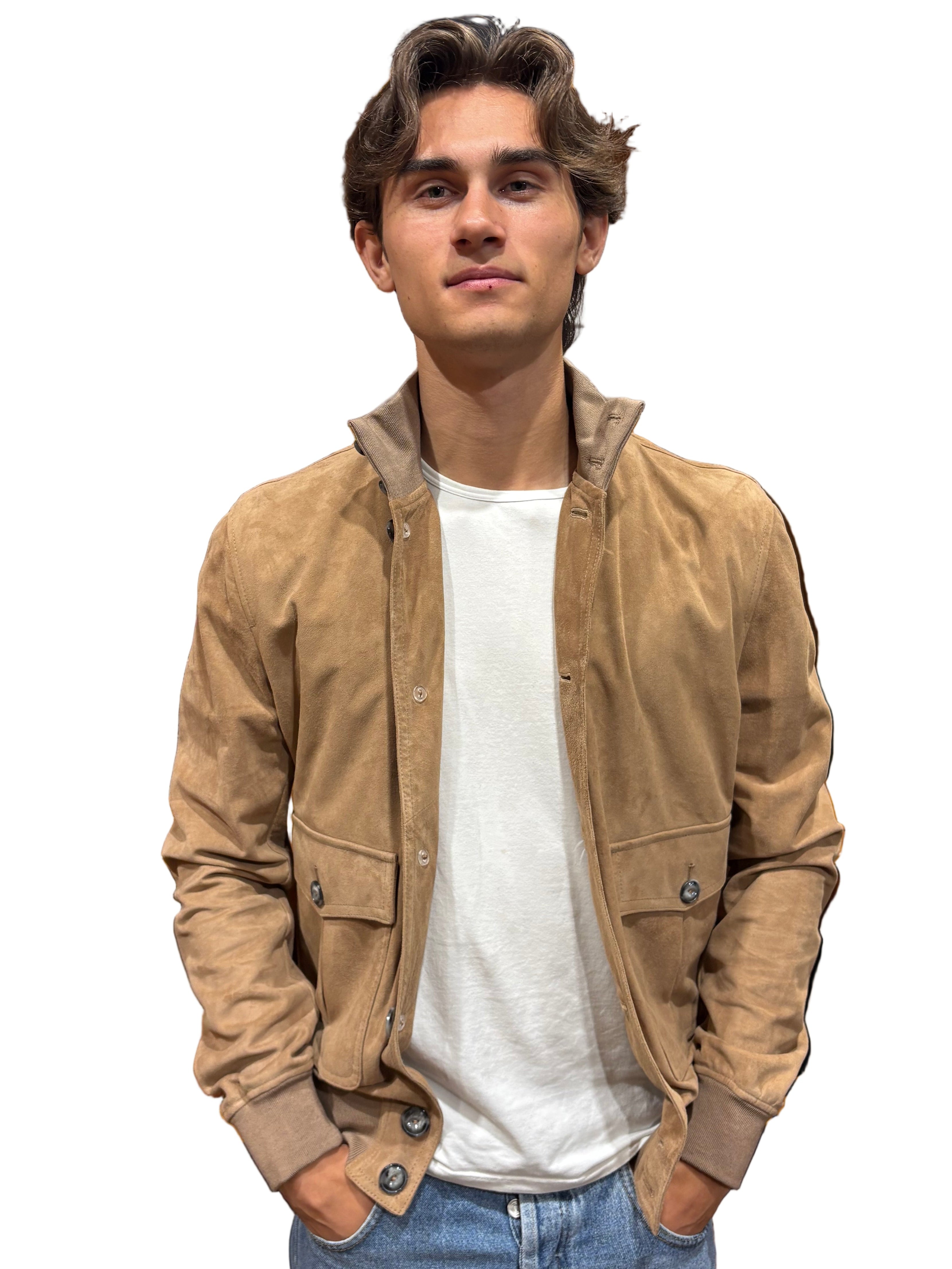 giacca in camoscio  pelletteria allegrini rinaldo biscotto