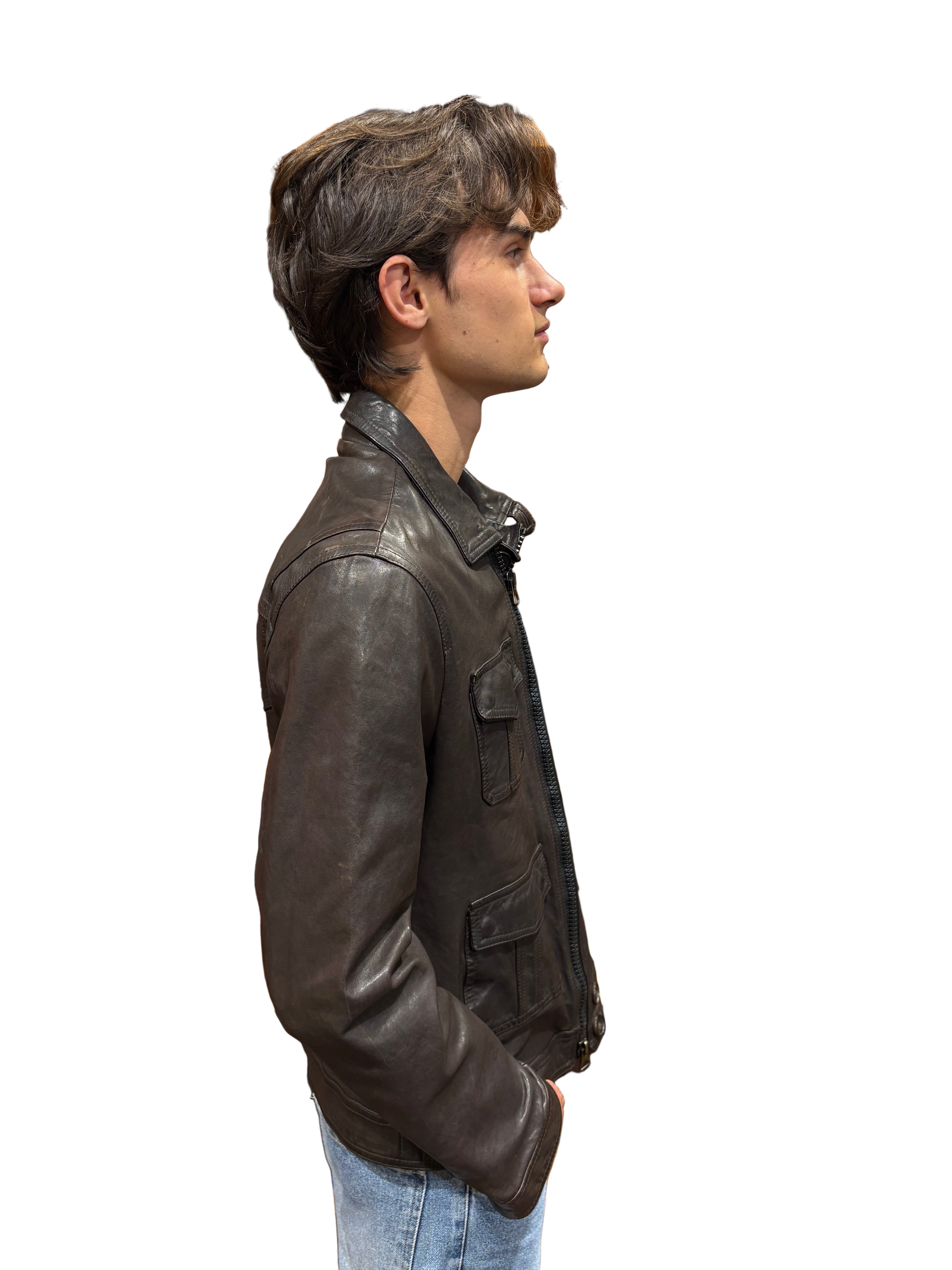 leather jacket leather goods allegrini garko nutella