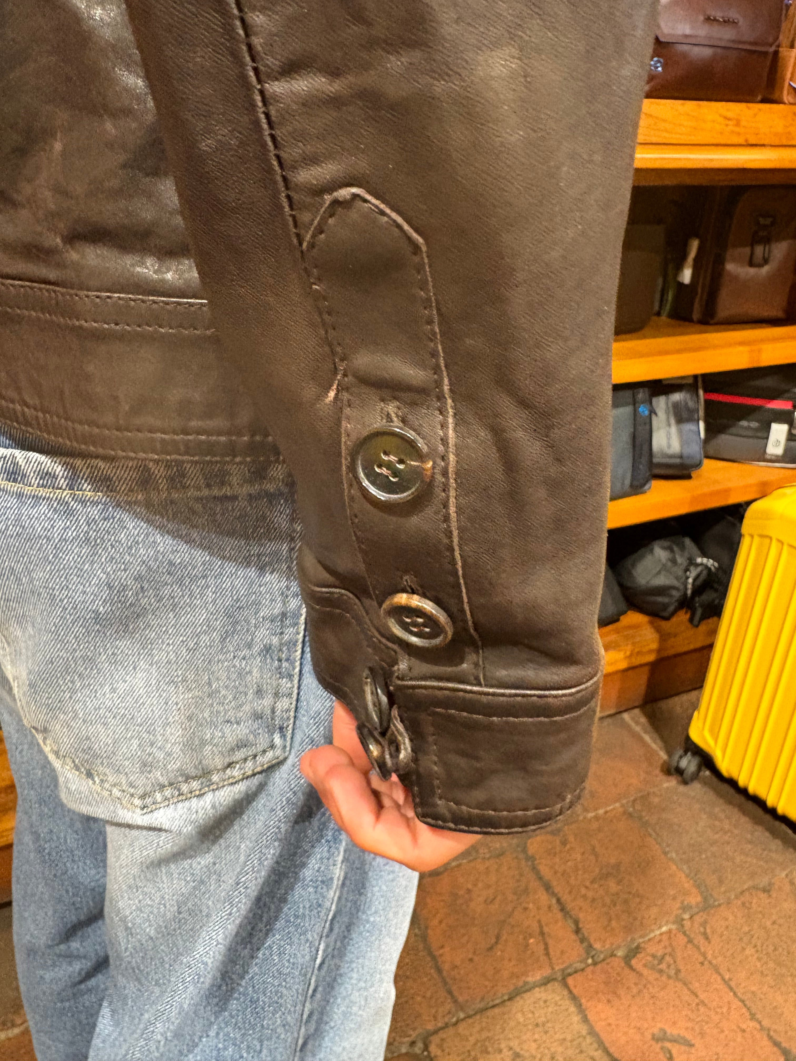 leather jacket leather goods allegrini garko nutella