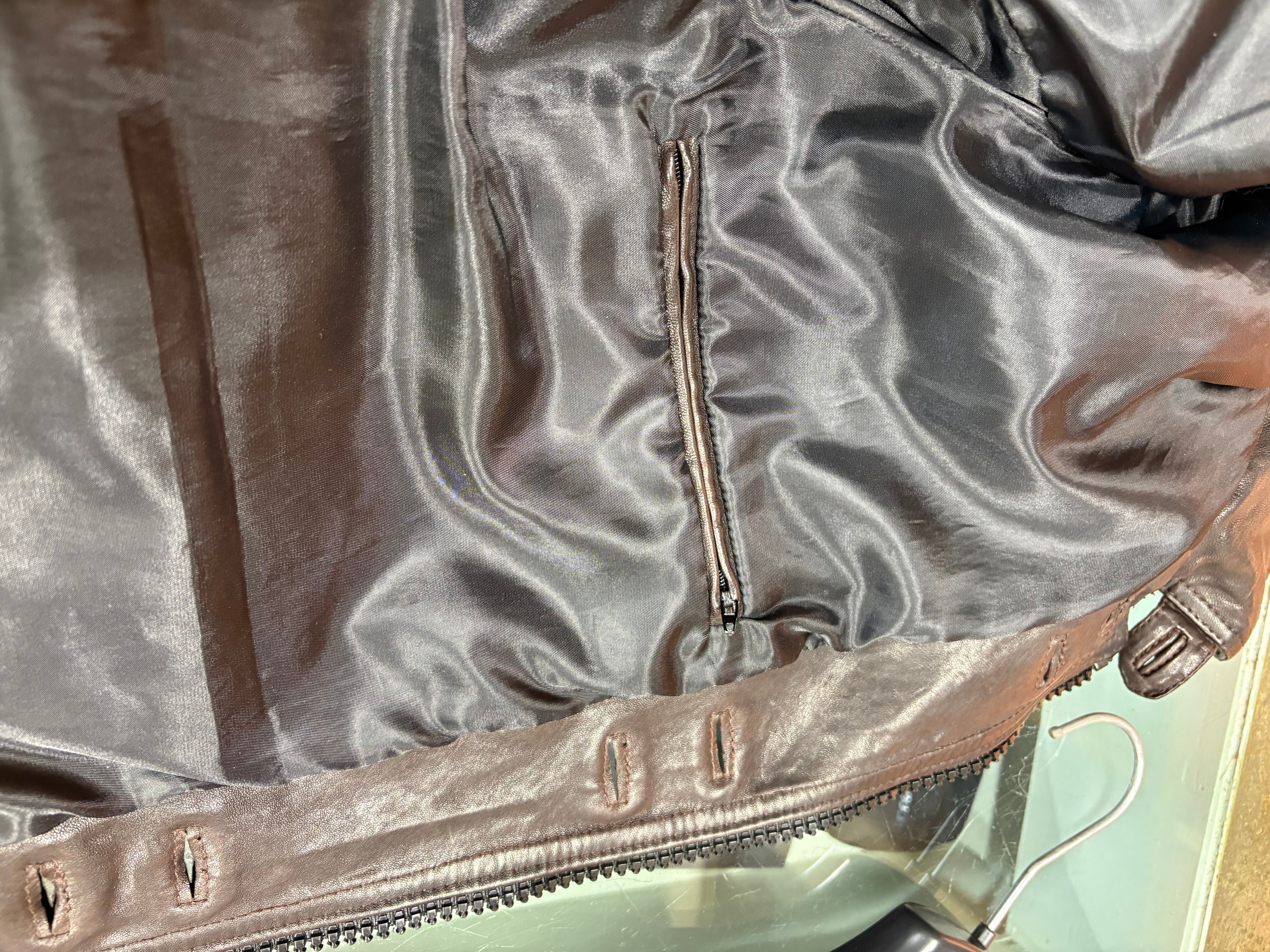 leather jacket leather goods allegrini garko nutella