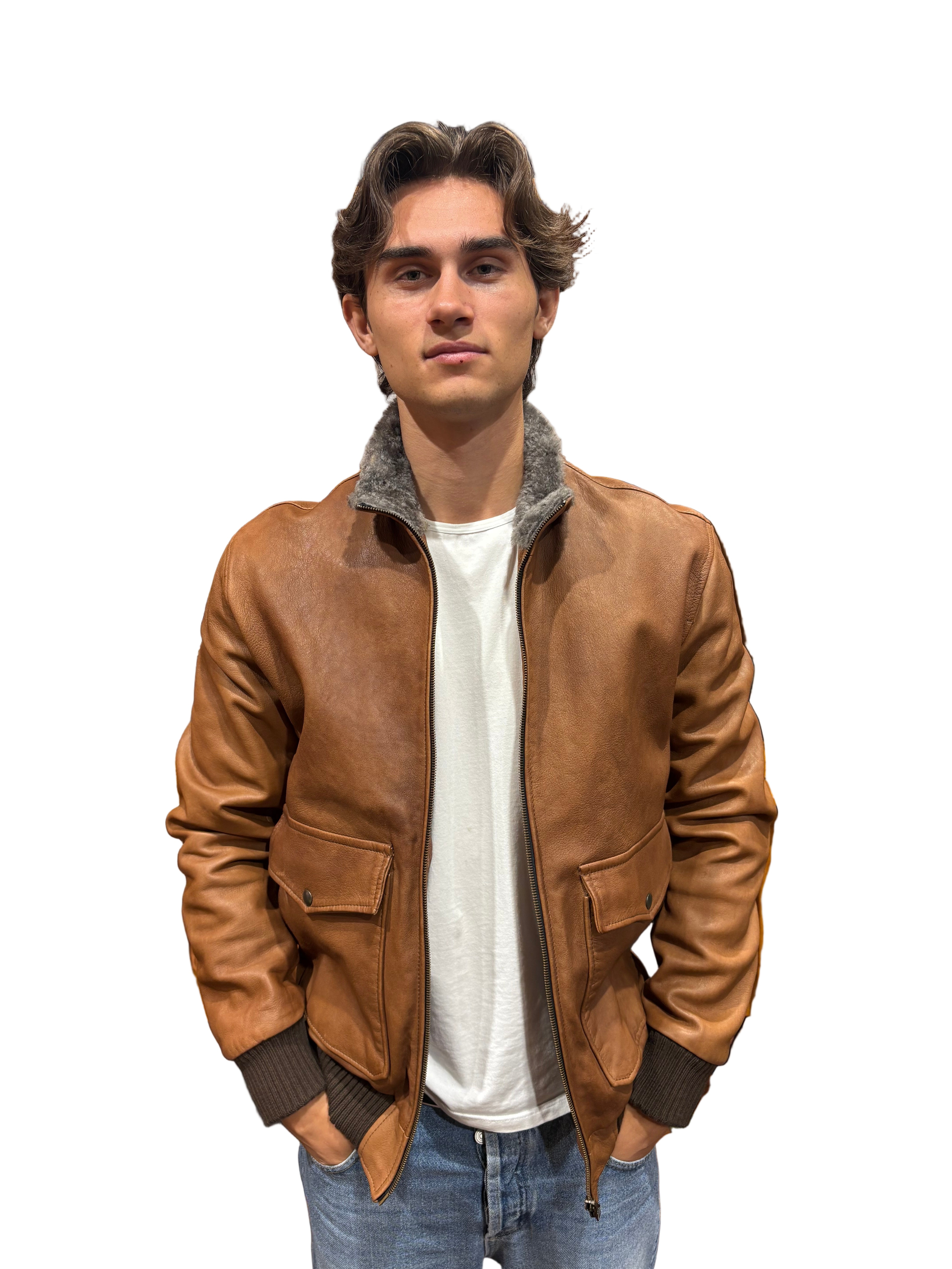 leather jacket with fur collar leather goods allegrini bentivoglio leather