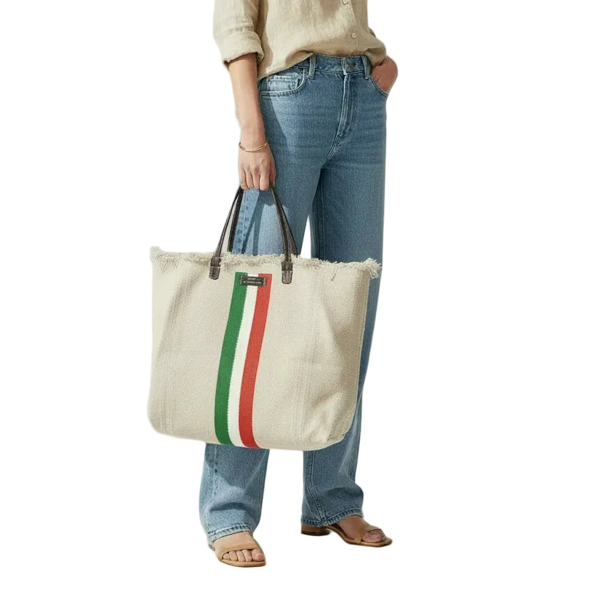Shopper in cotone Manikomio SHPCS Italian flag