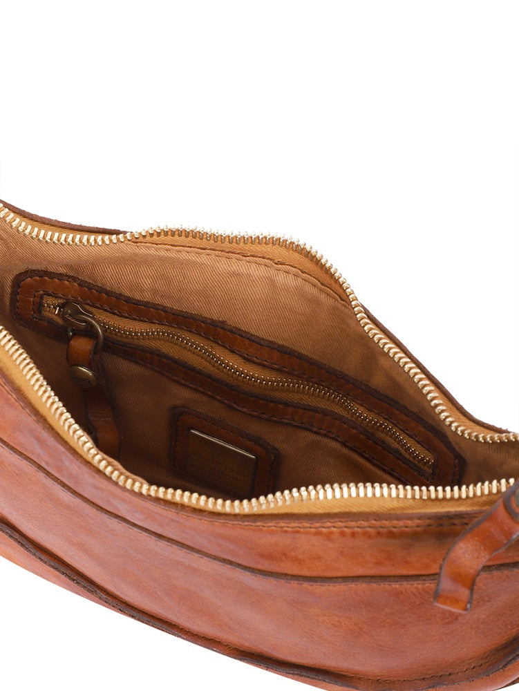 Borsa/Marsupio mezzaluna grande in pelle Campomaggi C040240ND X0001 cognac