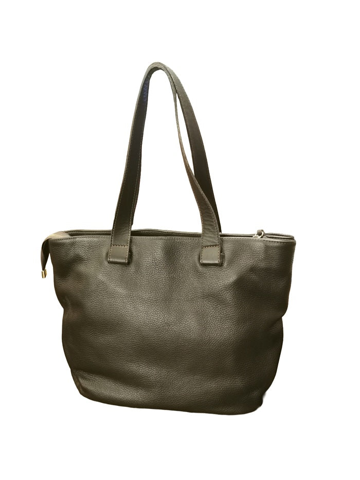 Borsa in pelle con doppi manici Bruno Rossi ML193 Caffè